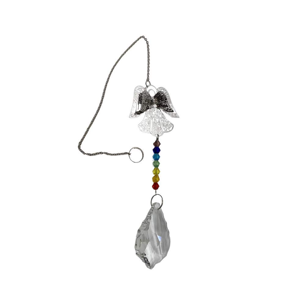 7 Chakra Suncatcher, Teardrop and Angel