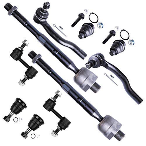 SCITOO 10-PC SET Suspension Kit For Nissan Armada Titan Front Sway Bar End Link,Inner Tie Rod End,Lower Ball Joint,Outer Tie Rod End,Upper Ball Joint