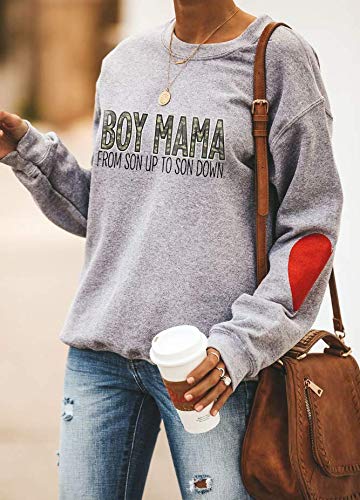 Valentine's Day Long Sleeve Sweatshirts Women Love Heart Print Graphic Shirts Pullover Tops Casual Blouse2