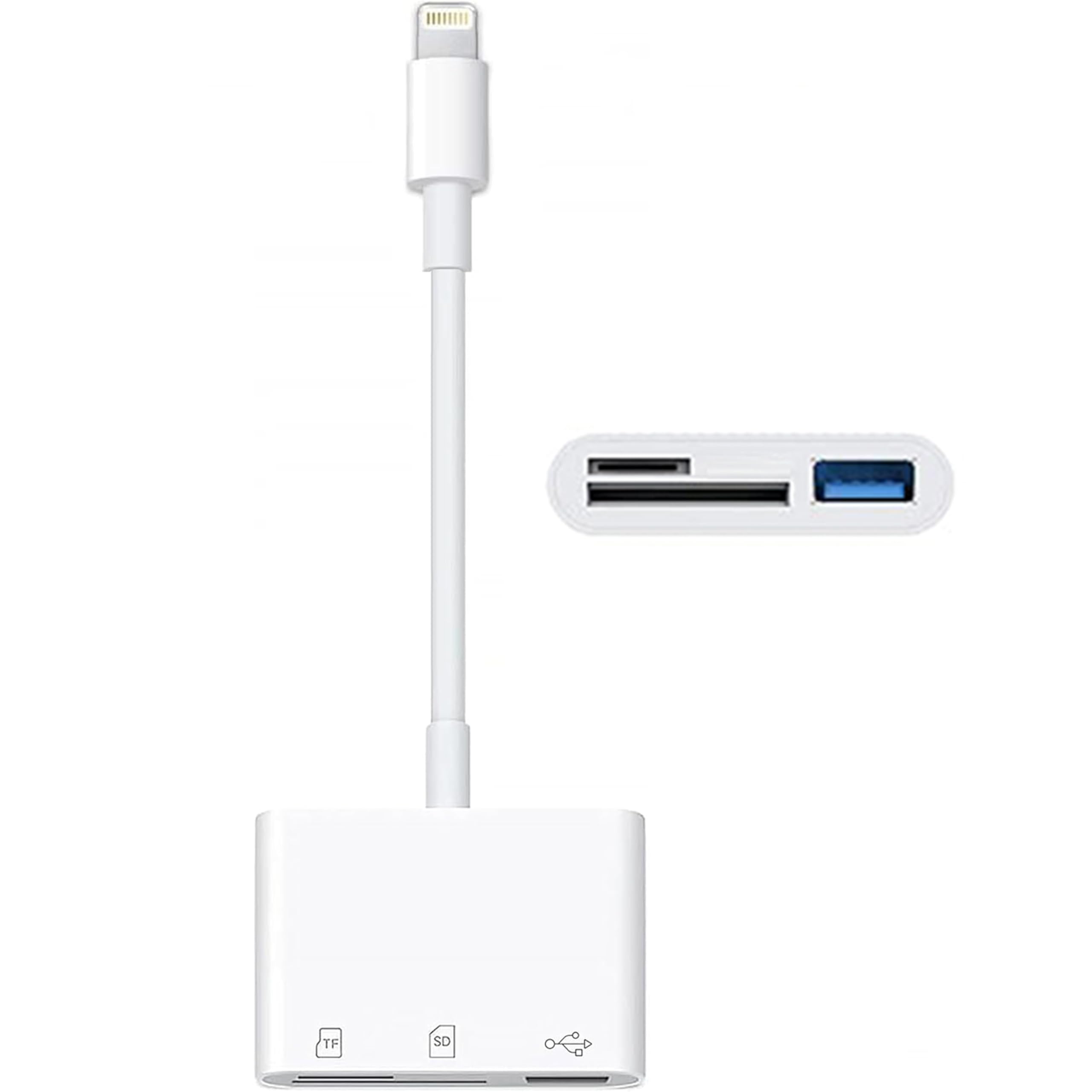 iPhone SDカードリーダー【2025MFi認証品、24ヶ月保証】SDカード・microSDカード | デジタルカメラ カードリーダー | データ移行保存 | 高速読み取り・転送・コピー（双方向）| 設定不要 操作不要 | 日本語取説付き（iOS9~iOS26対応）