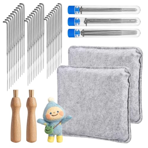 37 Stück Filzen Starterset 30 Filznadeln zum Trockenfilzen in...