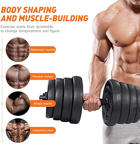 Image of Encanto Adjustable Dumbbell Set With PVC Plates, Home Gym