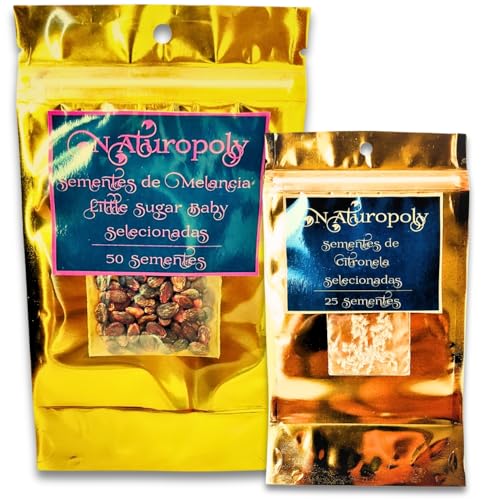 50 Sementes Melancia Baby Cortesia 25 Sementes de Citronela