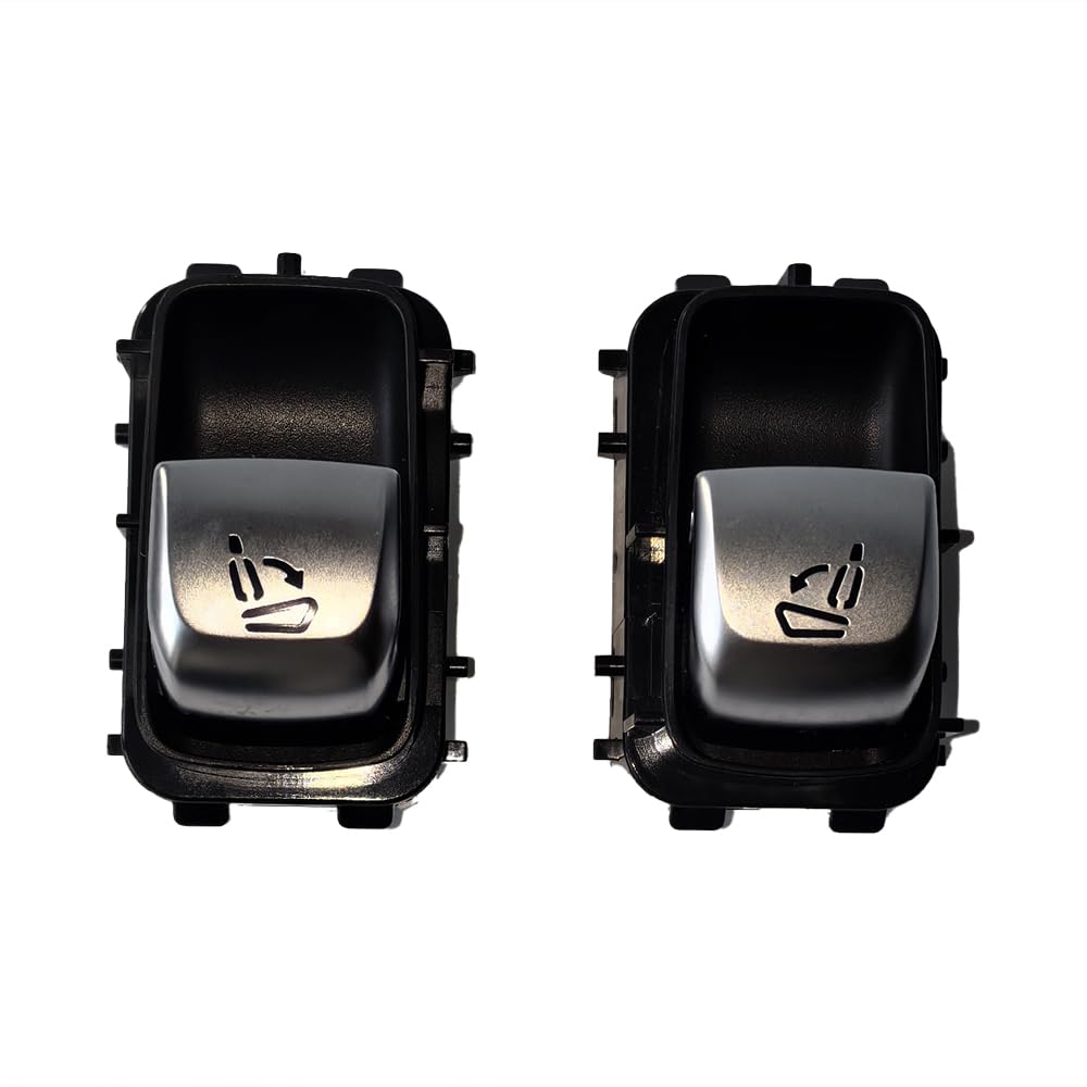 Sitzlehnen-Entriegelungsschalter ersetzen 2059056611 Sitzverstellknopfschalter for Mercedes-Benz E GLC C W205 W253 W213(Black-Left)