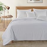 LANE LINEN Lightweight Comforter Blanket King Size – All-Season Reversibe Soft Cozy Warm Premium Down Alternative Microfiber Comforter Blanket for Bed, 104”x90” – Ticking Stripe - Cobalt Blue