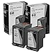 LD Remanufactured Ink Cartridge Replacement for HP 60 CC640WN (Black, 2-Pack)