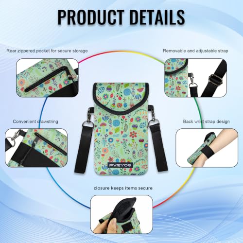 FVRYOG Neoprene Phone Sleeve Pouch Case Bag for Men Women w/Crossbody Strap/Neck Lanyard for iPhone 17/16/15/14 Pro Max, Samsung S25，Pixel 10 by FVRYOG - Image 3