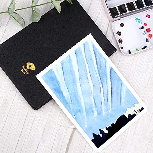 Paul Rubens Art Supplies papel aquarelado, 100% algodão prensado a quente 19,3 cm x 13,5 cm, 20 folh