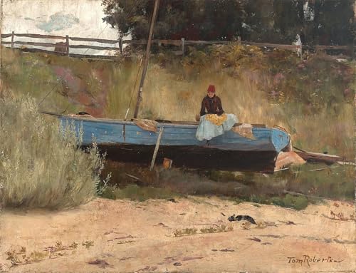 Cuadro Barca sulla spiaggia de Tom Roberts en lienzo artístico de alta calidad