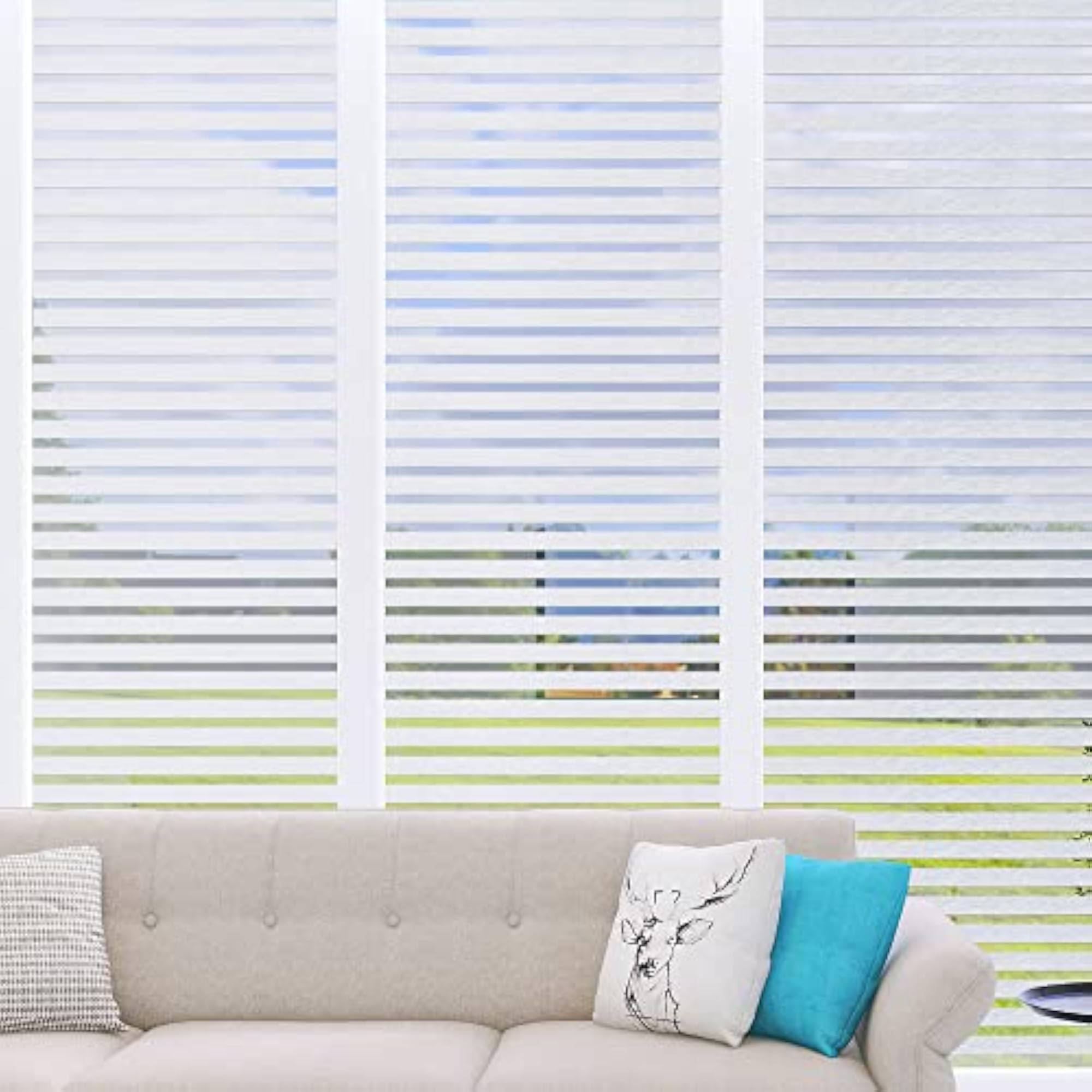 Stripe Window Clings, 3D Decorative Window Vinyl