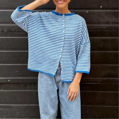 Image of Women Knitted Crop Cardigan Shirt Short Sleeve Button Down Ribbed Knit Crop Top Y2k Girls Outwear Top Tee Shirt
