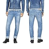  Replay Herren Grover Straight Jeans, Blau (Medium Blue 9), 36W / 32L