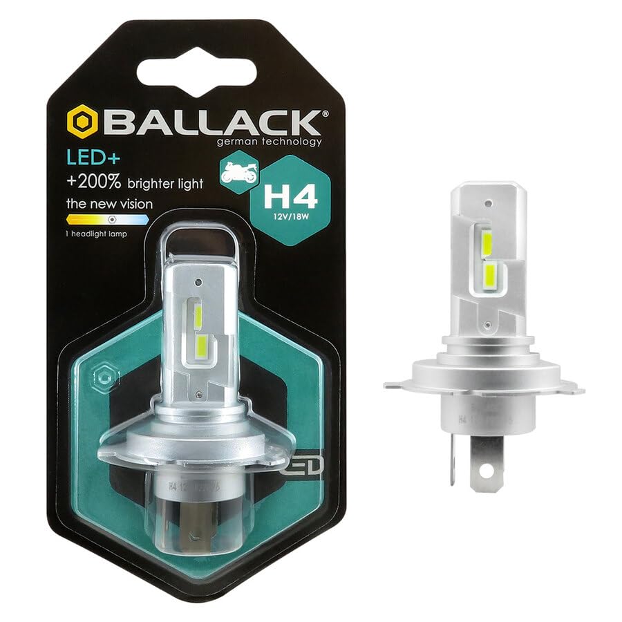 BALLACK Lampada auto Led H4, 12V 6500K H/L, 12V 6500K 18W, senza ventola, canbus integrato