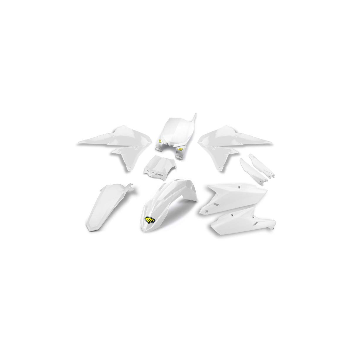 Cycra Powerflow Plastic Kit (White) Compatible with 14-18 Yamaha YZ250F