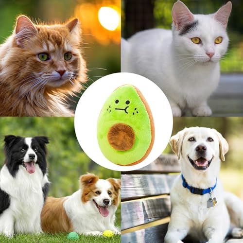 YNPQTDS Avocado Plüsch Für Hunde Plüsch 10x13 cm Haustierplüschspielzeug Plüschspielzeug Für Hunde Weiches Avocado Kauenspielzeug Für Kautraining Welpen Innen Außenbereich