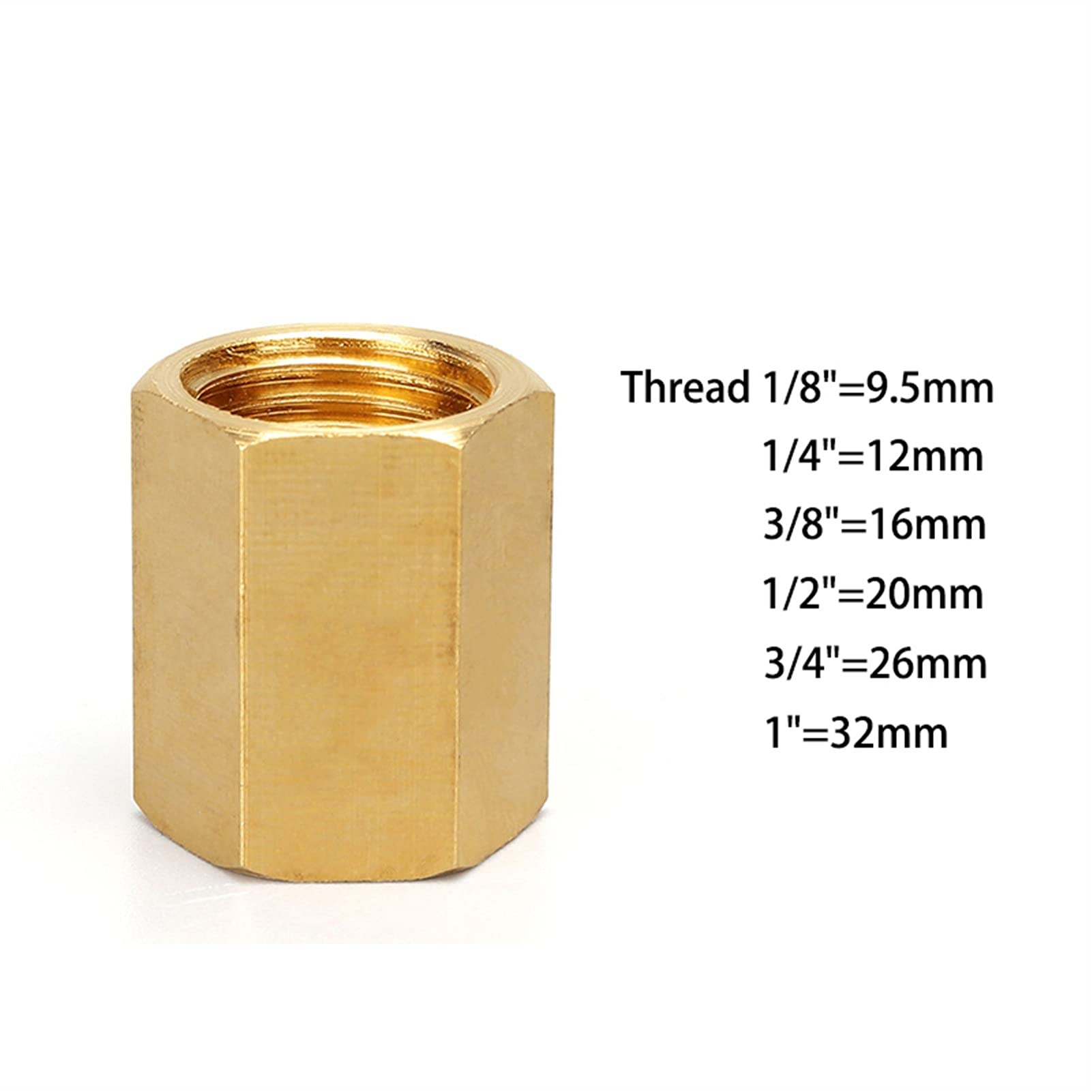 ACCESORIOS DE TUBERIA Acoplamiento de tubos de latón de acoplamiento hexagonal de manguera de cobre, 4pcs hilo femenino BSP Connetor rápido para gas de combustible de agua ( Color : 06 )