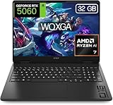 HP Omen Gaming-Laptop, 40,6 cm (16 Zoll), 2,5 K WQXGA (AMD Ryzen AI 7 350, 32 GB RAM, 1 TB SSD, NVIDIA RTX 5060, FreeDos) Spanische QWERTY-Tastatur, Schwarz