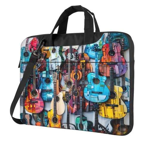 EENRTYT Color Acoustic and Guitars Print Stylish Portable Laptop Bag