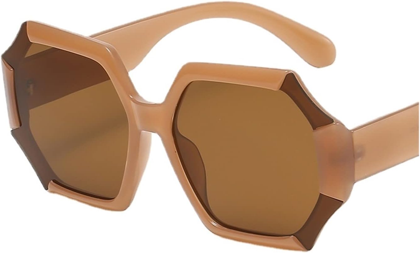 Polygonal Square Sunglasses Designer Gradient Lenses Sunglasses For Woman Classic Retro Vintage Big Shades Lady