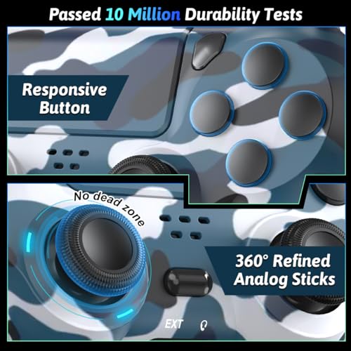 image for FASIGO PS4 Controller Wireless with Charge Cable, Compatible with PS4/