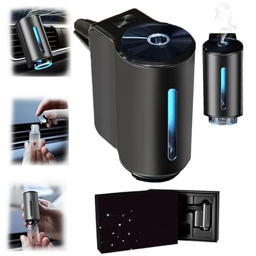 Smart Car Air Freshener with Three Adjustable,2025 New Smart Car AirS Freshener Diffuser Long Lasting, Air Freshener Vent Clips for Car Office Home Bedroom (Diffuser+1Pc Cologne)