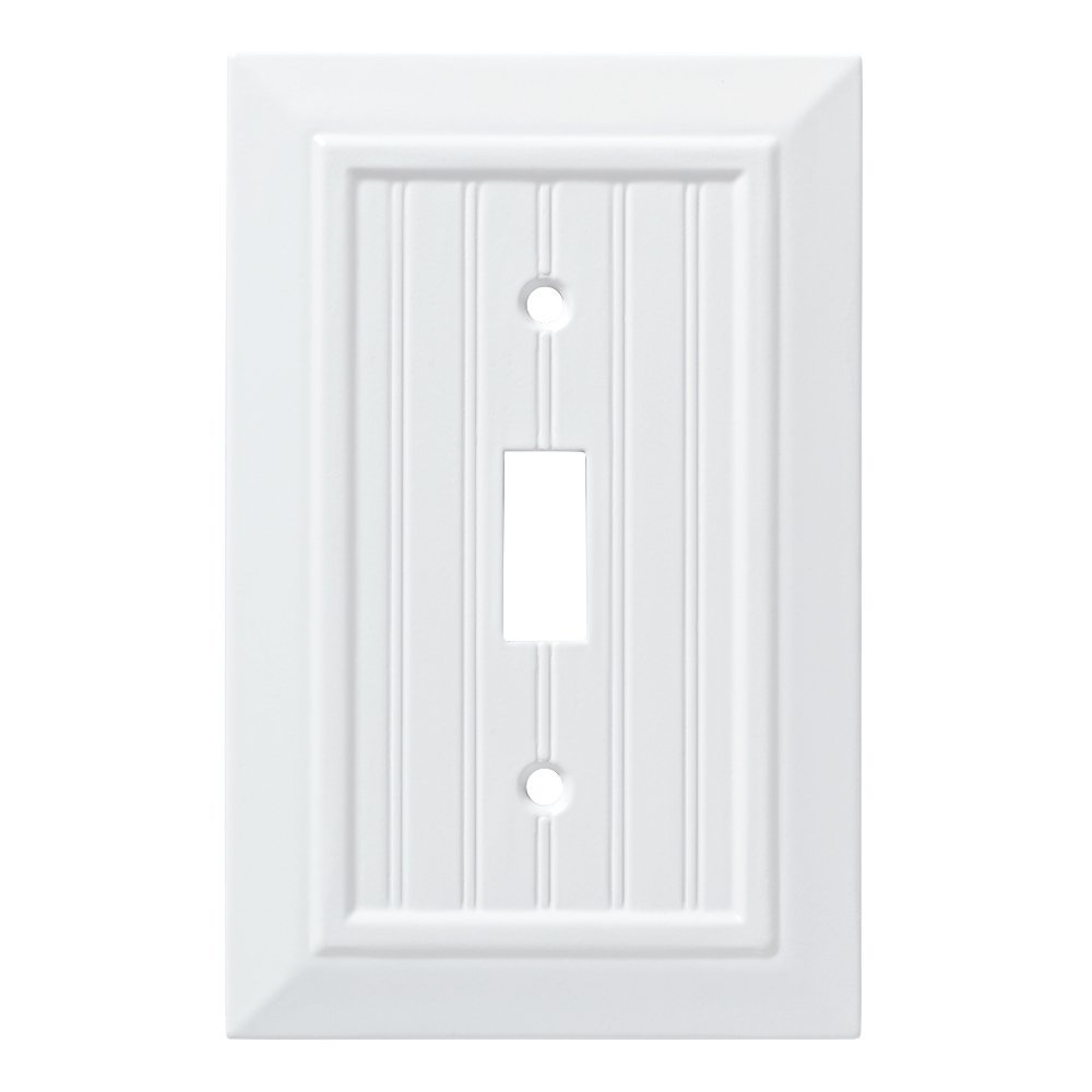 Franklin Brass W35265-PW-C Classic Beadboard Single Switch Lichtschalter Rahmen WandplatteSchalterplatteAbdeckung, reinweiß von Franklin Brass