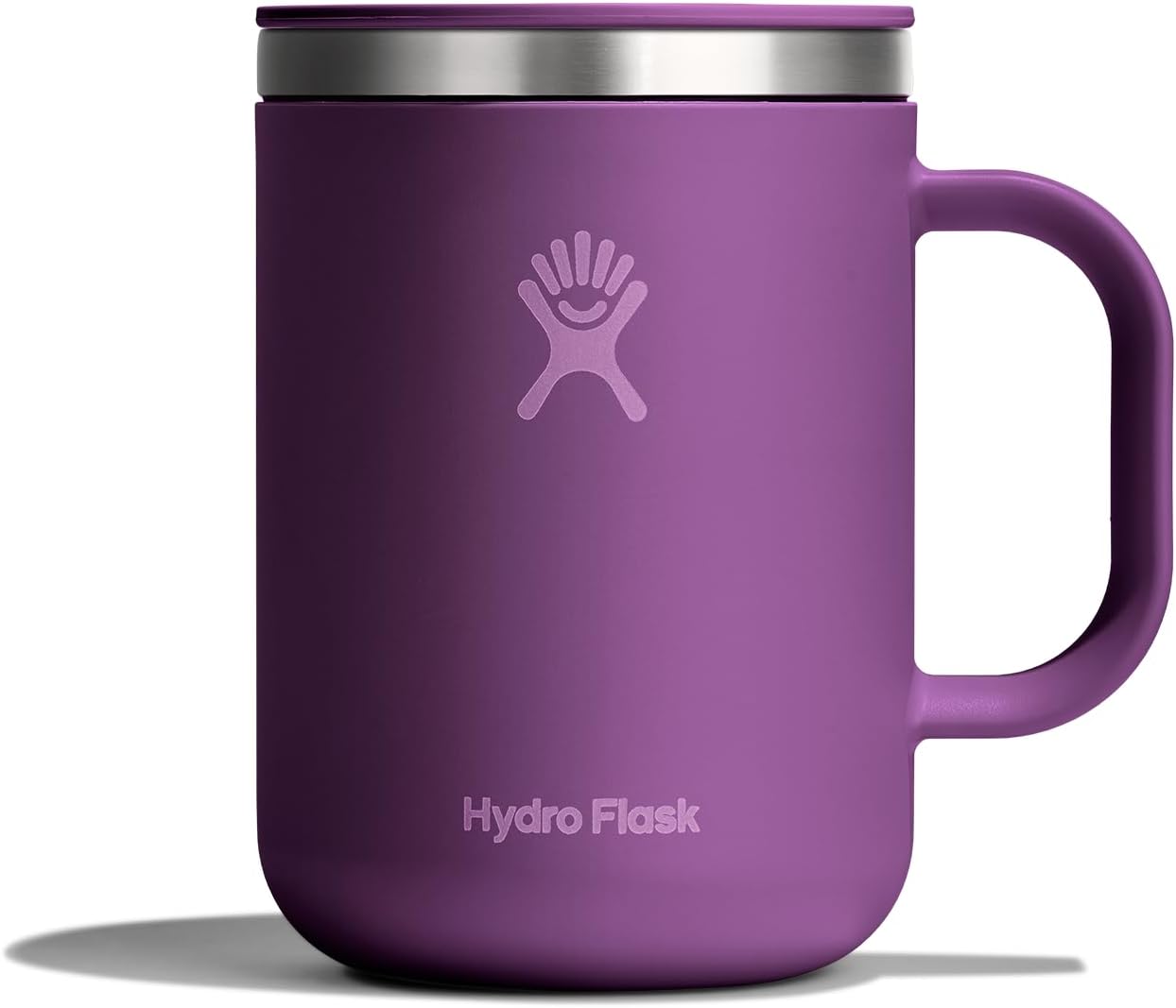 Hydro Flask Coffee Mug – Insulated Stainless Steel, Non Spill, Leak Resistant Travel Mug 24 Oz Beachplum Purple