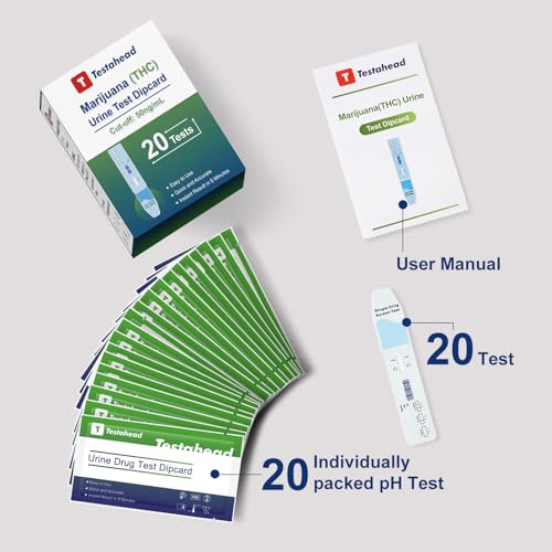 T Testahead 20 Pack 1 Panel Drug Test Kit,Urine Test Rapid Test At Home Drug Screening Test Kit,Thc Drug Test Kit Marijuana/Weed thumb #8