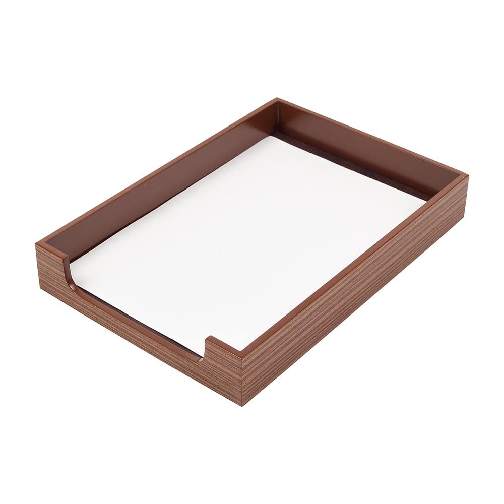 Drewniany zestaw na biurko, organizer na biurko, 11 akcesoriów, organizer na biurko, taca na dokumenty, akcesoria biurowe, podkładka na biurko, do przechowywania, 11 szt. (Brown)