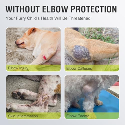 Image of Dog Elbow Sleeves for Dogs, Front Leg Elbow & Shoulder Support for Elbow Hygroma, Arthritis, Dysplasia & Osteoarthritis, Prevent Licking Wounds, Both Legs Size M