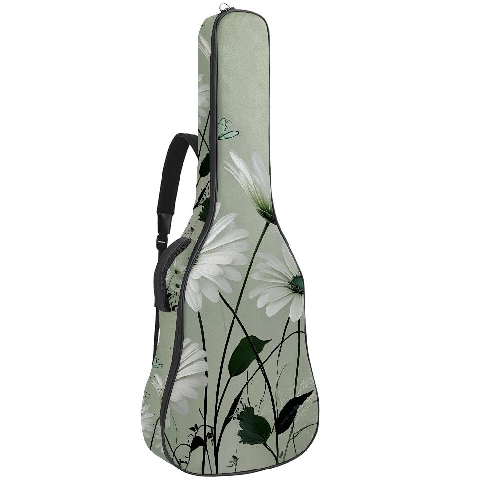 Gitarrentasche, volle Größe, 99 cm, 101,6 cm, 104,1 cm, für Akustikgitarre, Konzertgitarre, 10 mm dick, gepolstert, Schneemann-Gitarrenkoffer, wasserdicht, mit Tasche, verstellbarer