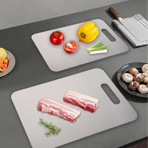 THE SR BRAND Stainless Steel Chopping Board,Vegetable and Fruit Cutting Board Pack of 1 (31CM * 21CM)