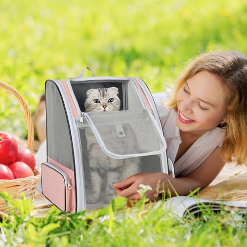 Mochila para gatos ergonómica con cojín cómodo y diseño expandible de alta calidad 4