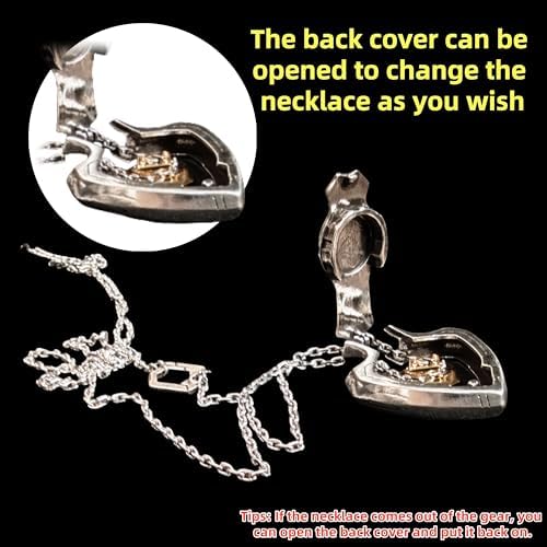 2025 New Mechanical Rotatable Gear Pendant Necklace, Handmade Rotatable Gear Necklace Punk Lover Gift