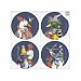 Paperproducts Design PPD 603367 Group Chat Plate Set of 4, 7", Multicolor