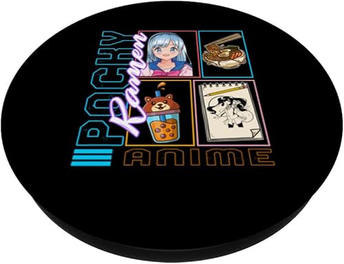 Miniatura 2 de Pocky Ramen Anime, Anime Otaku Girl Japón Kawaii Ramen Noodl PopSockets intercambiables PopGrip