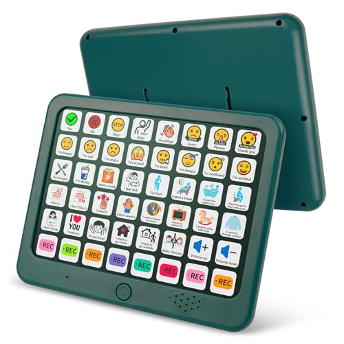 SKDTAZRZ AAC Device for Autism & Nonverbal Kids and Adults 37 Preloaded Buttons + 8 Recordable Keys Communication Board for Speech Therapy & Special Education Home & School Use Male/Female Voice