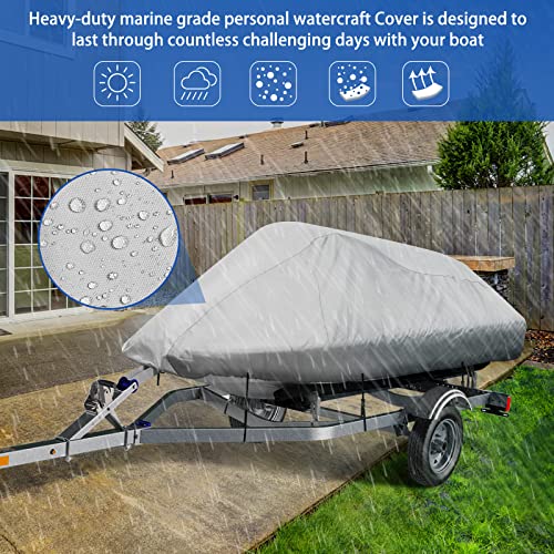 Icover Personal Watercraft Cover- Water Proof Heavy Duty Trailerable Pwc Cover, Jet Ski Cover, Fits Pwc Models Up To 113In Long , 48In Wide And 42In High For Seadoo Kawasaki And Known Brands #TOP2