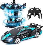 Remote Control Cars for Kids,2.4G Transform RC Car Robot Toys,Toy Cars for Boys Ages 6-14,Transforming Racing Car Auto Demo 360 Rotation Drifting 1:18 Scale Girls Xmas Birthday Boys Blue&Black
