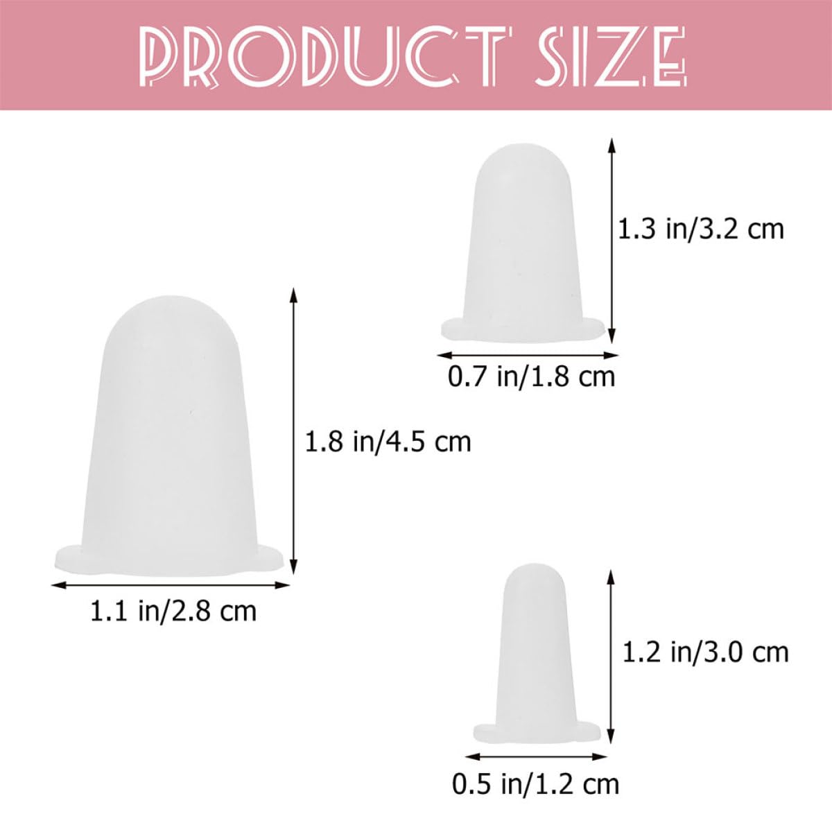 TOYANDONA 6 Pezzi Coperture Protettive in Silicone per Punte da Torta, Flessibili e Resistenti, Adatte alla Maggior Parte delle Punte per Decorare Torte in Bianco