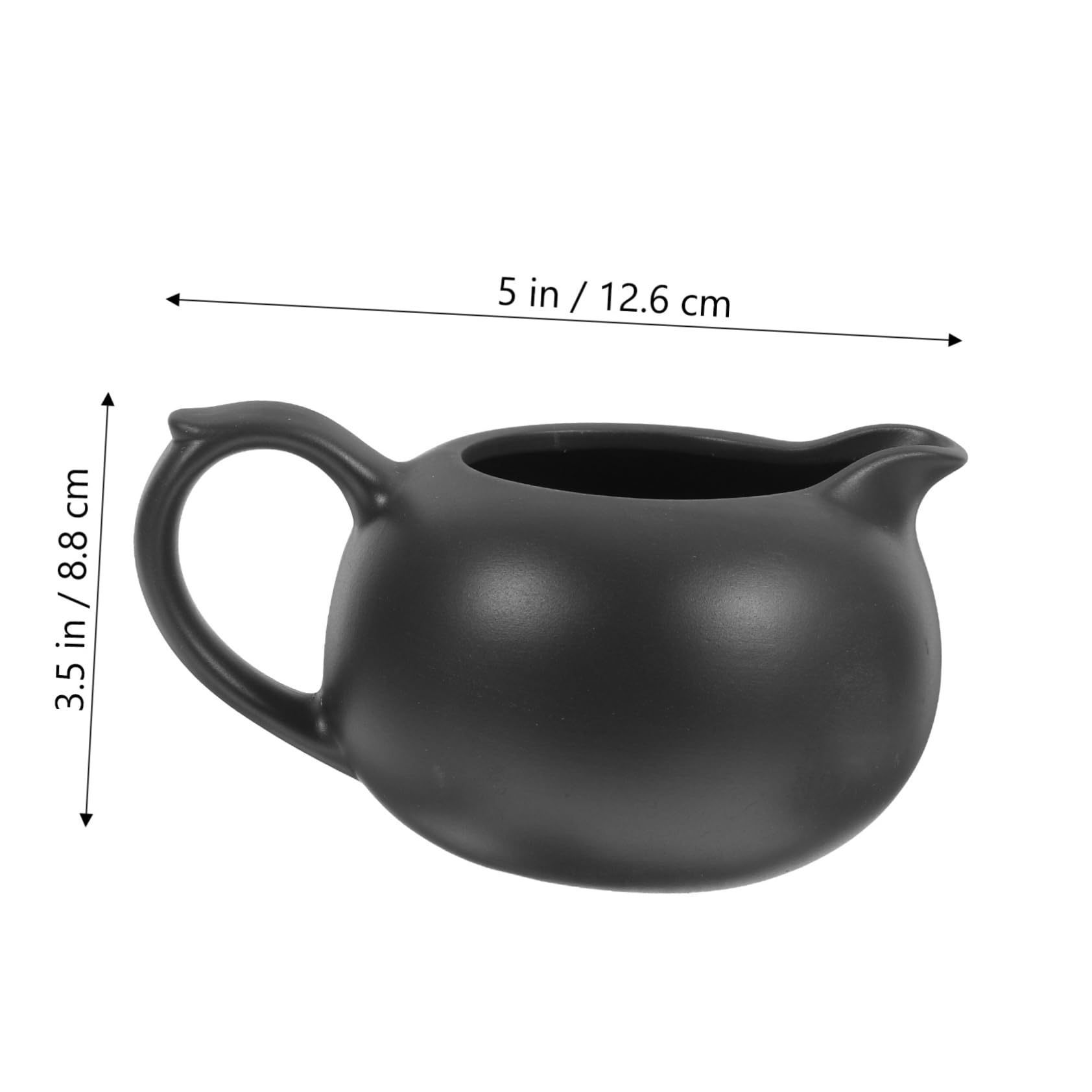 IMIKEYA Dispensador de Leche de Cerámica Pequeño Boquilla Única para Servir Leche y Café en Restaurante o Cafetería, Diseño Elegante y Funcional para Mantener la Mesa Limpia