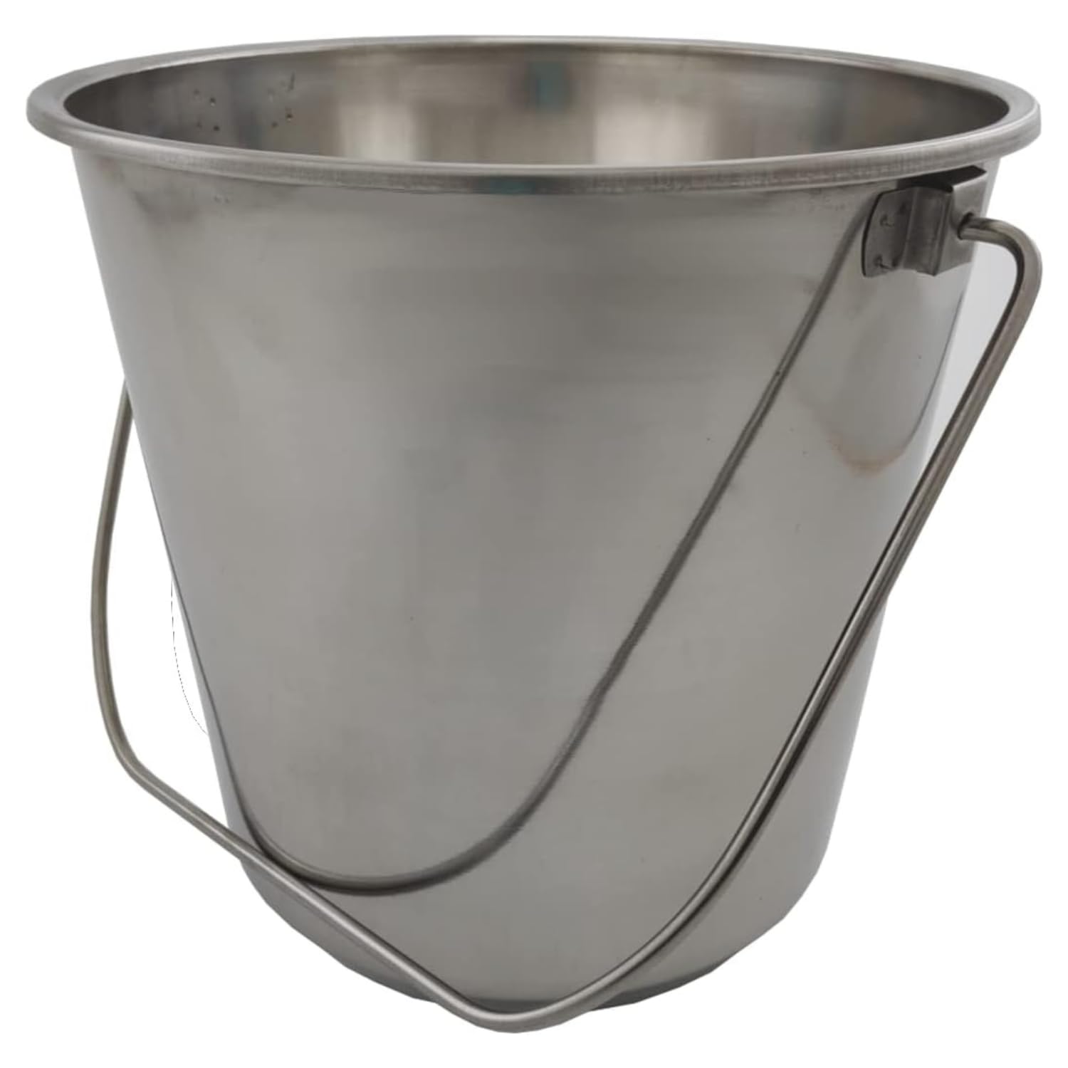 Garden Mile 12 Litre Stainless Steel Bucket Large Capacity - Rust Resistant Metal Buckets With Strong Handle - Versatile Galvanised Metal Bucket For Ash, Coal, Stainless Steel Ice Bucket
