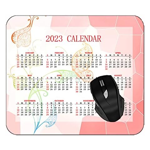 Alfombrilla de ratón YENDOSTEEN Calendar 2023 con diseño abstracto de mariposas y flores Cover