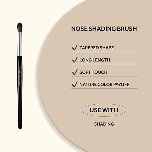 Miniatura 2 de Brocha para quitar la nariz, cepillo de maquillaje profesional con cerdas sintéticas de primera calidad, cepillo de maquillaje coreano impecable