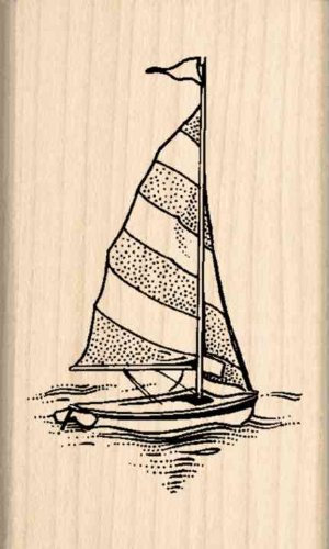 Stamps by Impression Sailboat Rubber Stamp