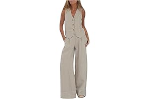 Women's Plus Size Vest and Pants Set: Elevate Your Style with Sophistication and Comfort