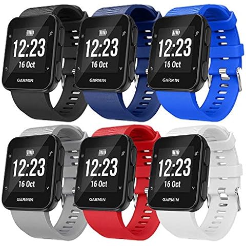 GVFM Band Compatible with Garmin Forerunner 35, Soft Silicone Replacement Watch Band Strap for Garmin Forerunner 35 Smart Watch (6-Colors/1) Cover
