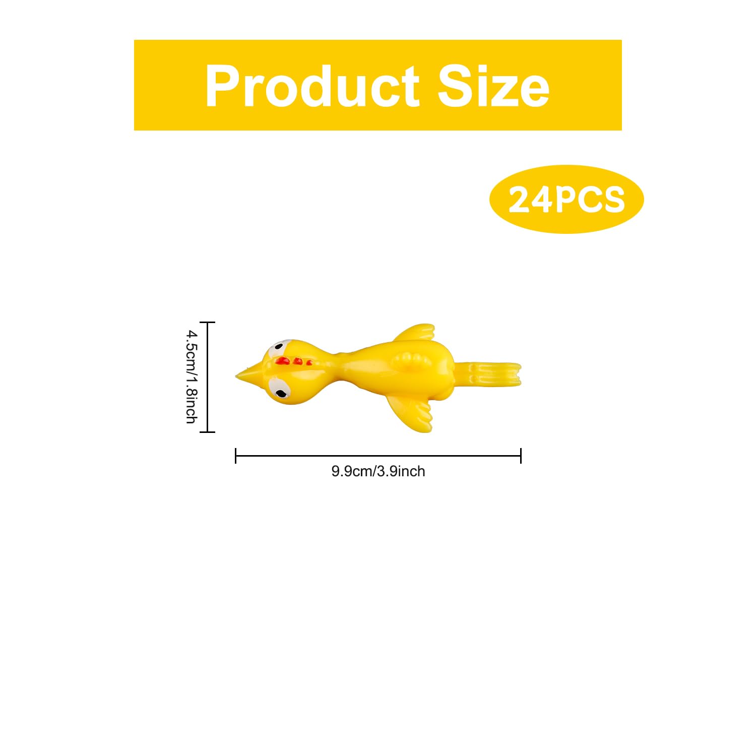Hopzab 24 PCS Stretchy Rubber Chicken Slingshot Toys - Image 2