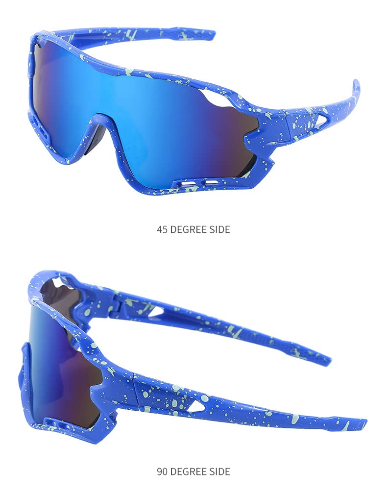 Occhiali da Sole polarizzati Occhiali da Sole monoblocco da Uomo Ciclismo Sport all'Aria Aperta Colorati Occhiali da Ciclismo da Donna Occhiali da Sole