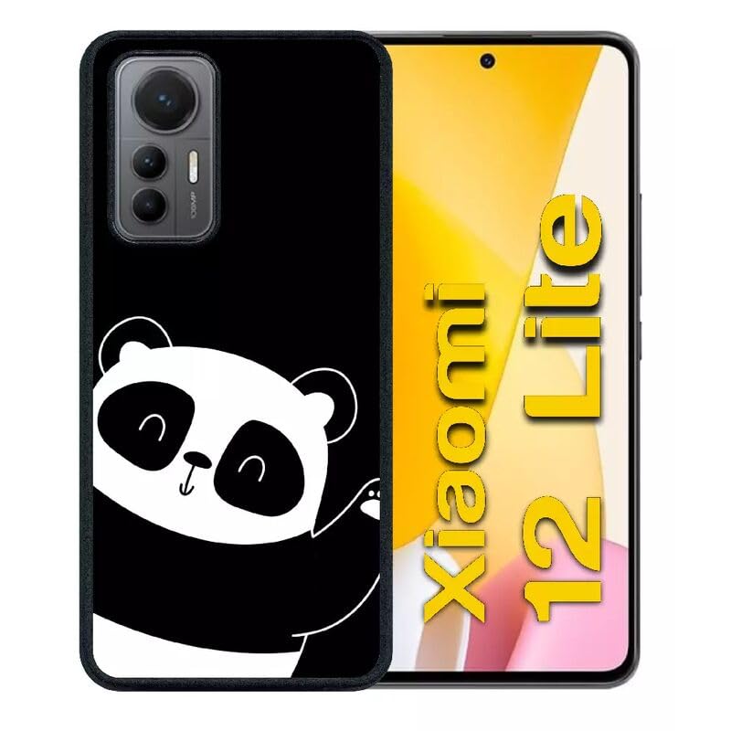 Générique Coque pour xiaomi 12 Lite - Hello Panda - Silicone - Noir